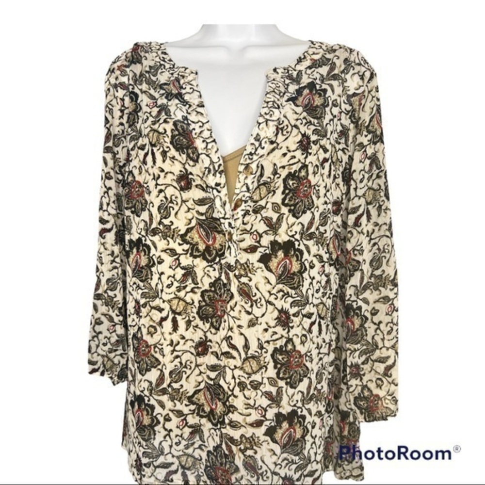 New Directions 2 in 1 floral top